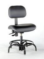 Chair, Ergonomic Painted Series, Tubular Steel base with Foot RingBiofit Engineered Products